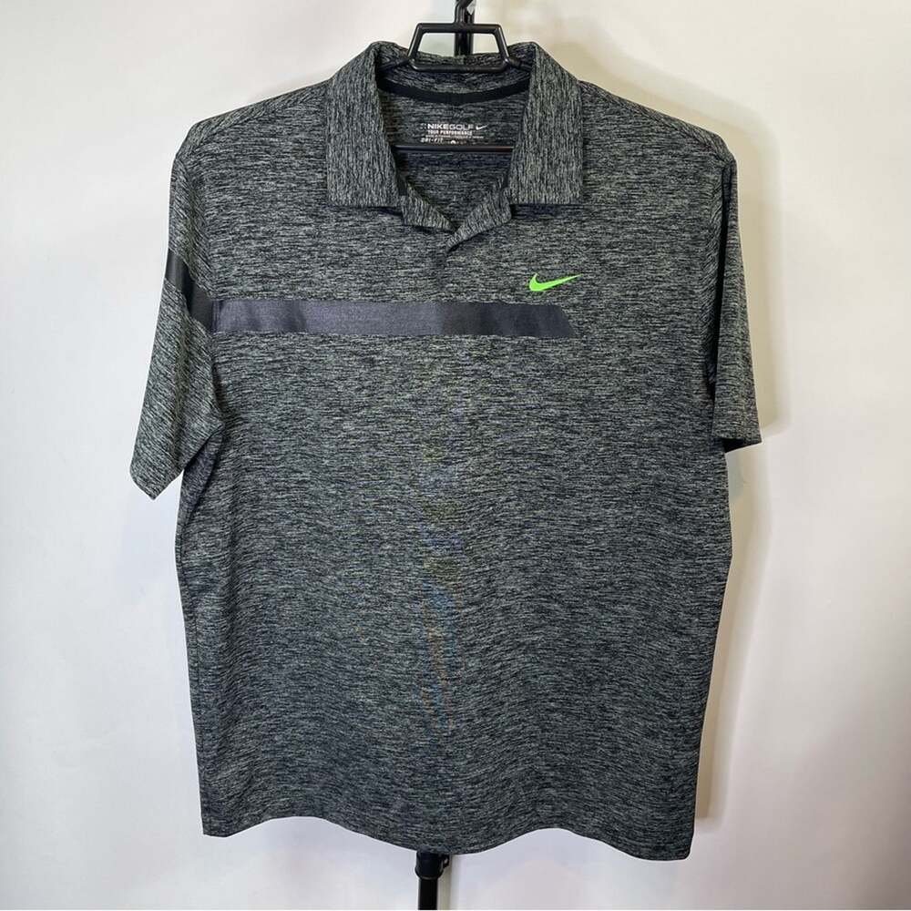 Nike Golf Tour Performance Dri-Fit Grey Polo Shirt Size XL Men’s
